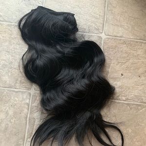 Human hair clip in extensions